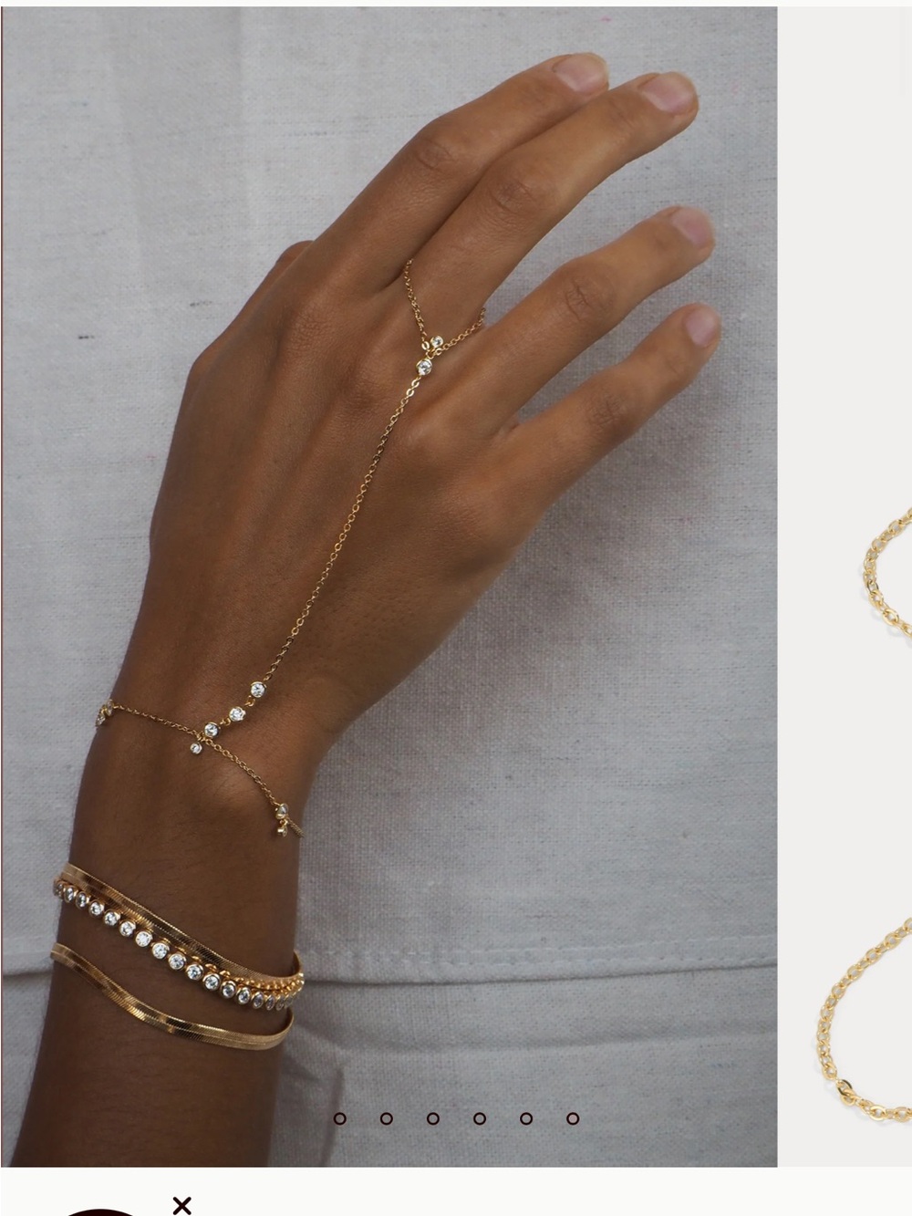 ✨ Lili Claspe Anais Gold Hand Chain – Subtle Crystal Accents ✨